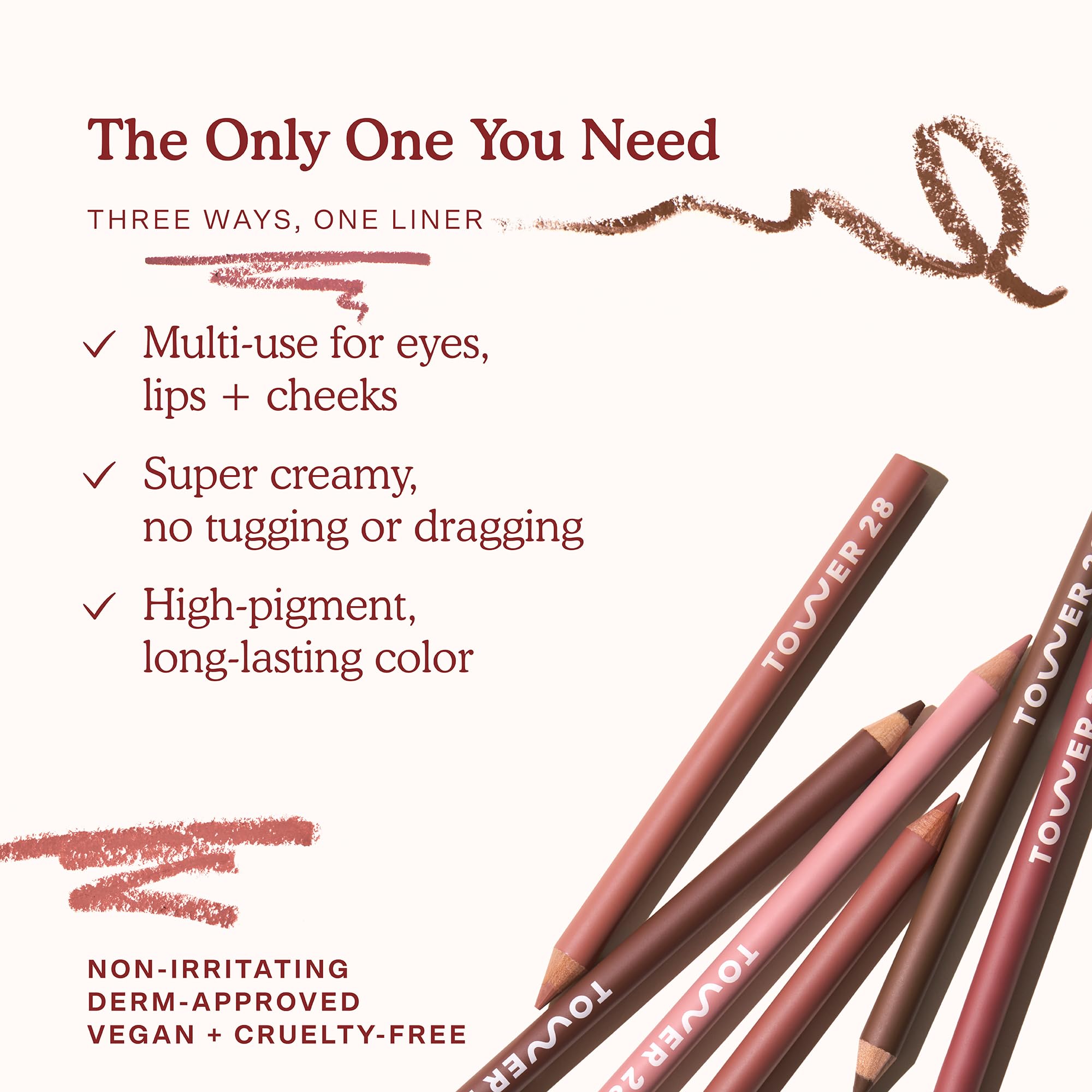 Tower 28 Lip + Cheek Best Sellers - Shine One Lip Gloss Jelly in Pistachio, BeachPlease Cream Blush in Magic Hour, + OneLiner in Work of Art - Everyday Makeup Kit for Sensitive Skin (3 Count) - Image 8