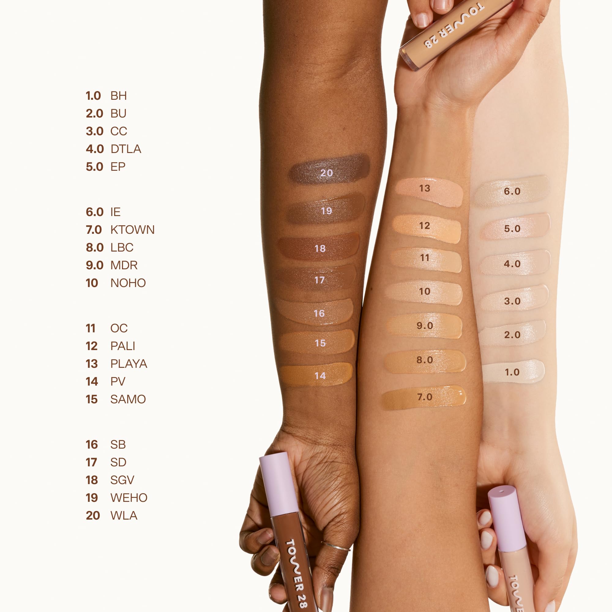 Tower 28 Swipe Serum Concealer in 3.0 + SunnyDays SPF 30 Tinted Moisturizer in 13 - Hydrating Medium-Full Coverage Concealer + 2-in-1 Buildable Coverage Foundation + Mineral Sunscreen (2 Count) - Image 8